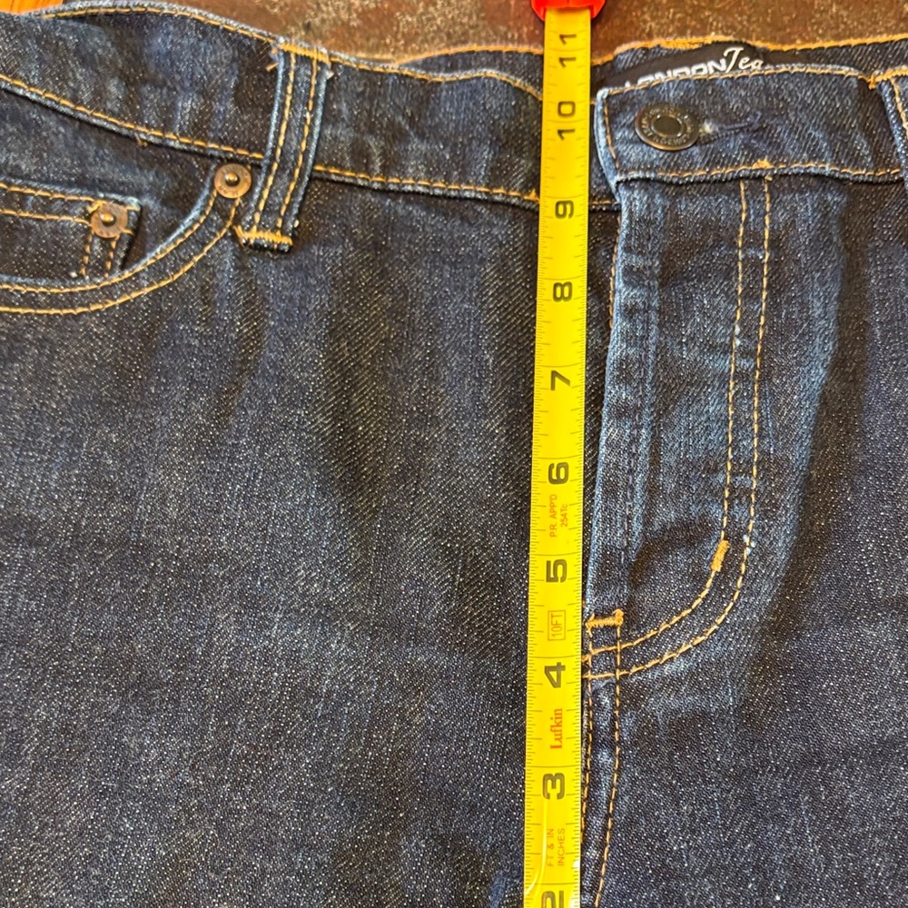 LONDONJEAN Dark Blue Wide Leg Stretch Jeans Sz 8 - Picture 10 of 12